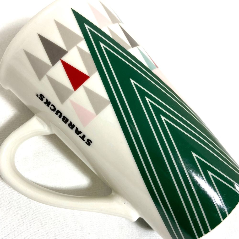 Starbucks Triangle Trees Holiday Coffee Mug Cup